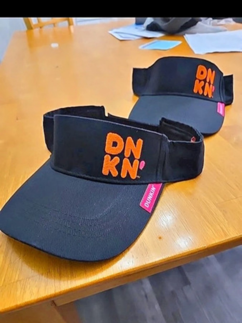 Dunkin' Logo Visor in Black & Orange